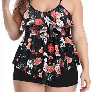 Beautiful two piece swim suit. Very flattering and in like new condition.